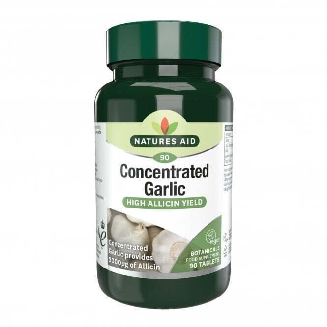 Concentrated garlic with allicin (Concentrated Garlic) 2000mcg 90 tablets NaturesAid - Nutra Best Europe
