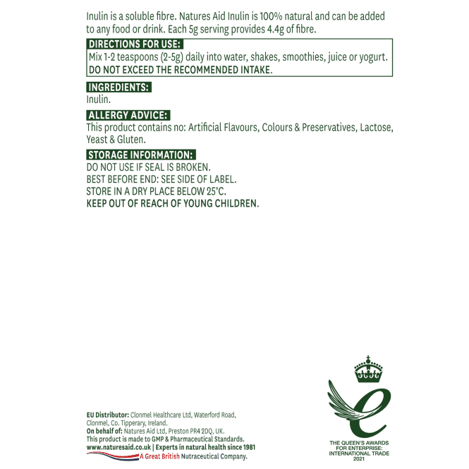 Inulin powder (Inulin Powder) 250g NaturesAid - Nutra Best Europe