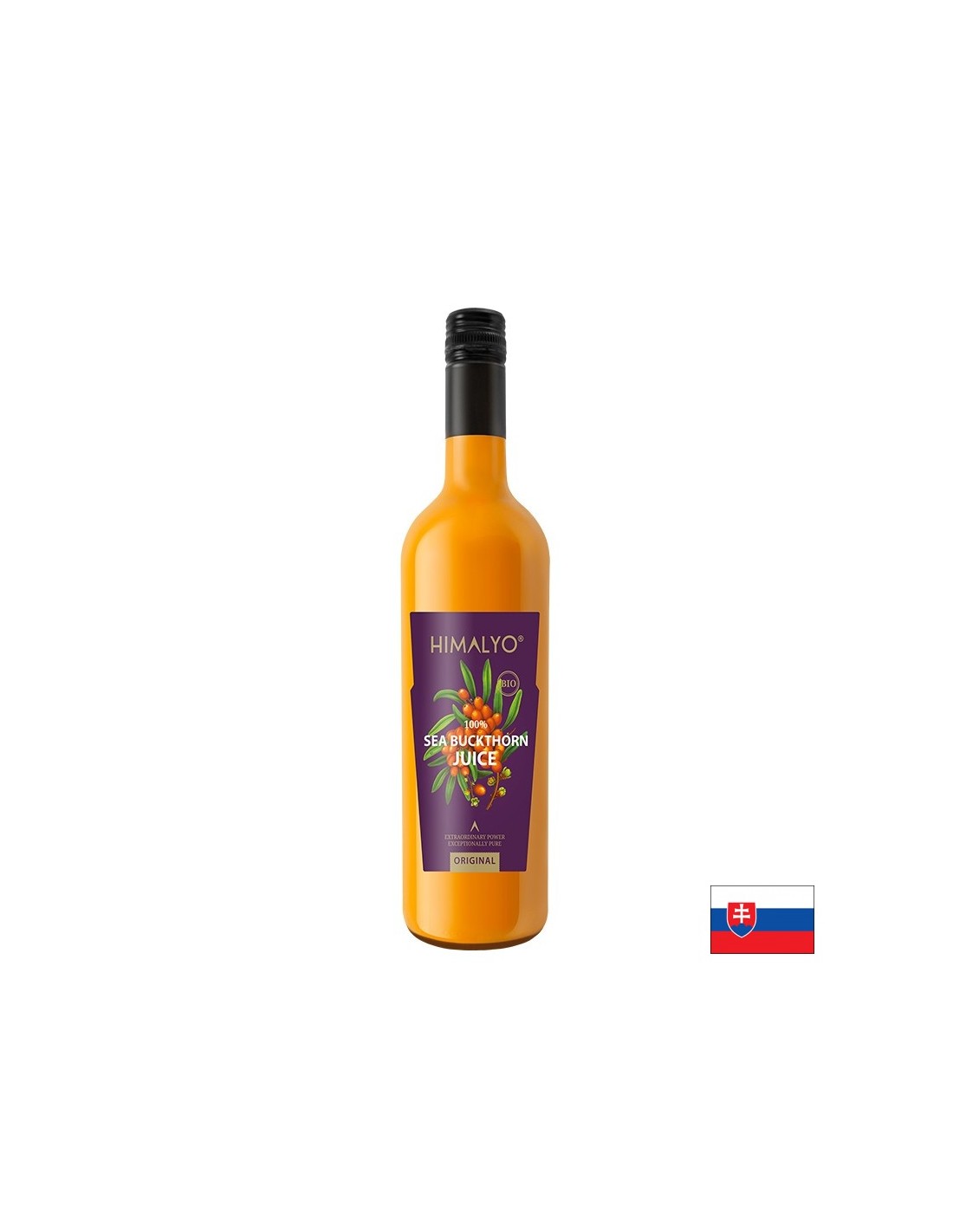 Bio homoktövis lé – antioxidáns – öregedésgátló és anyagcsere-egészség, 750 ml, 30 adag