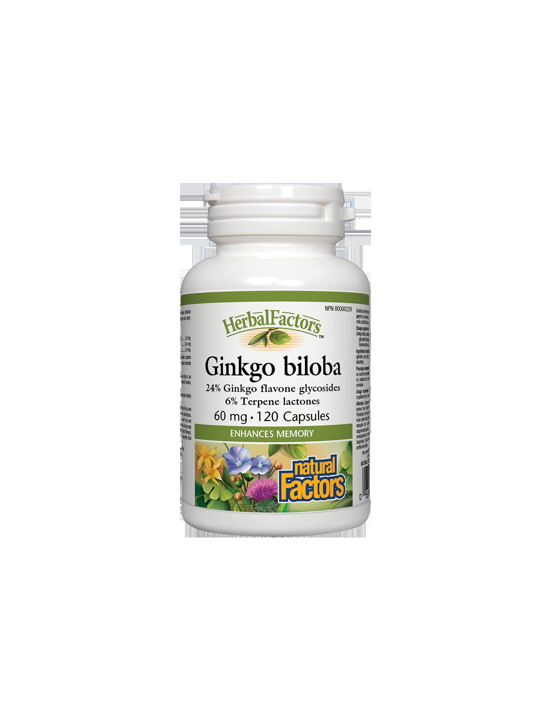 Ginkgo Biloba 60 mg - 120 capsules - Nutra Best Europe