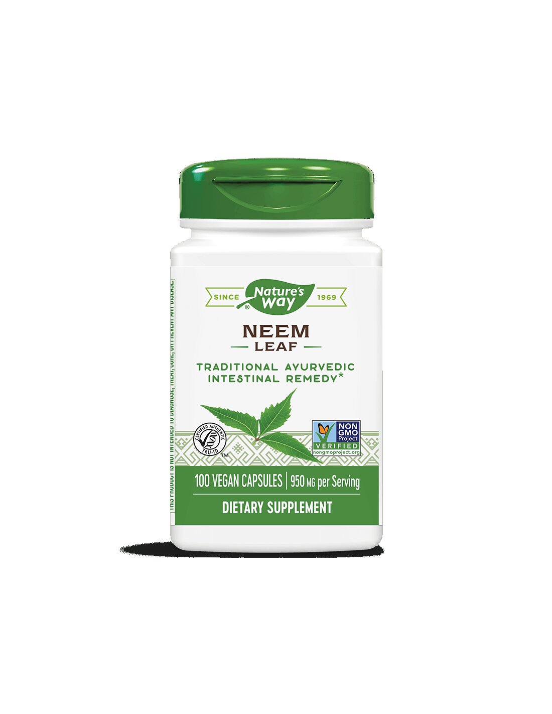 Neem Leaf 475 mg - 100 capsules - Nutra Best Europe