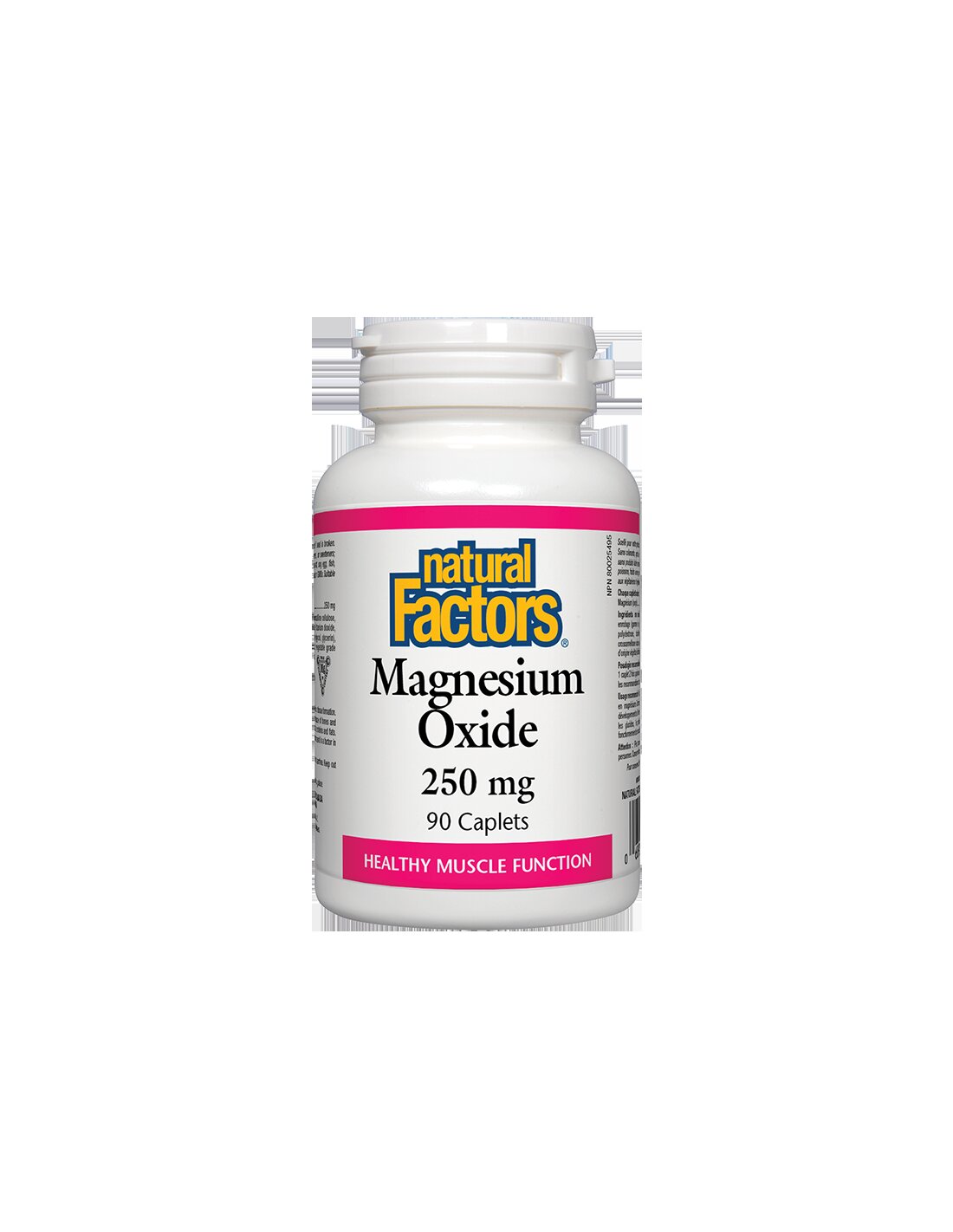 Magnesium Oxide 250 mg - 90 capsules - Nutra Best Europe