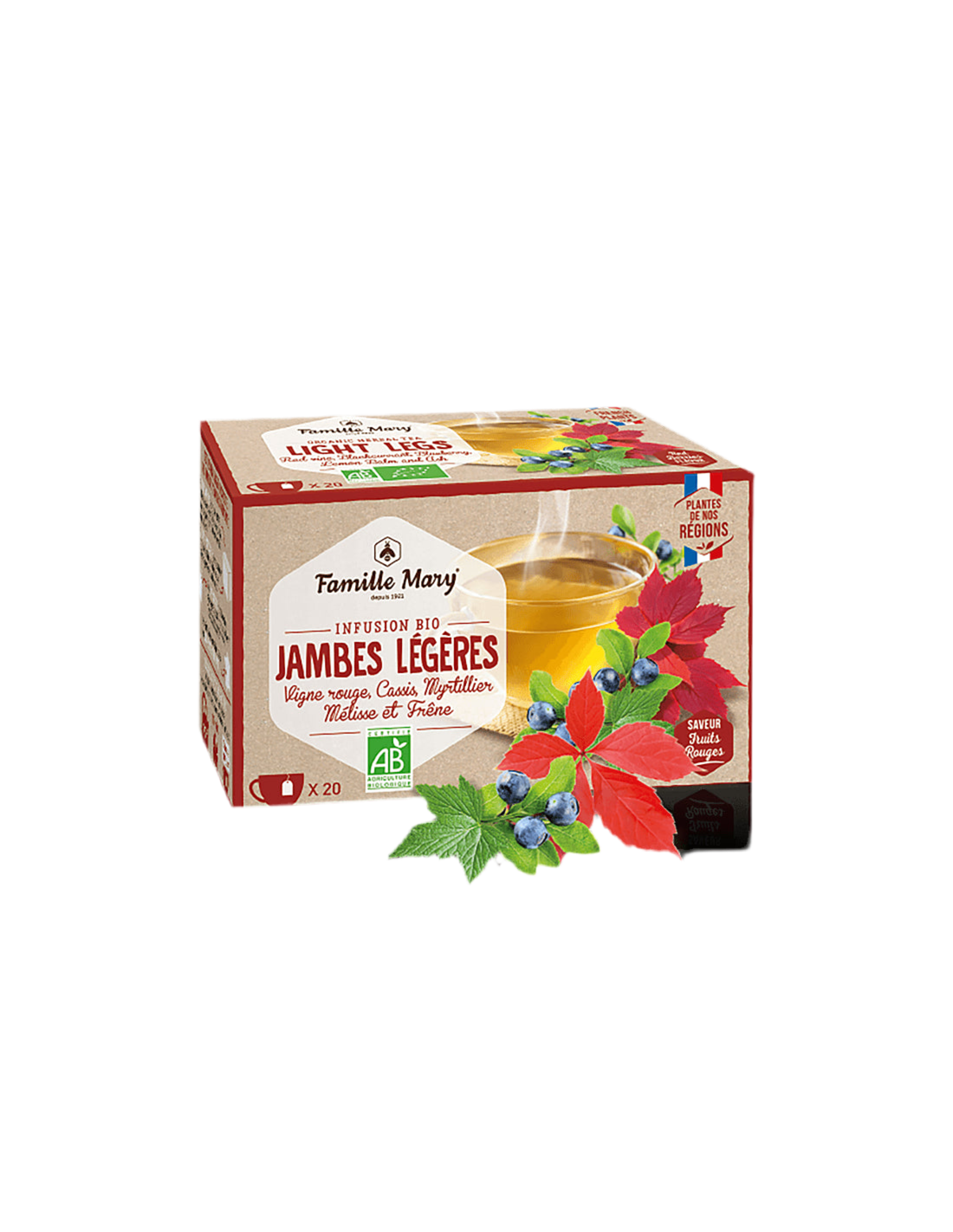 Infusion bio jambes legeres/ Tea for the venous system, 20 filter bags - Nutra Best Europe