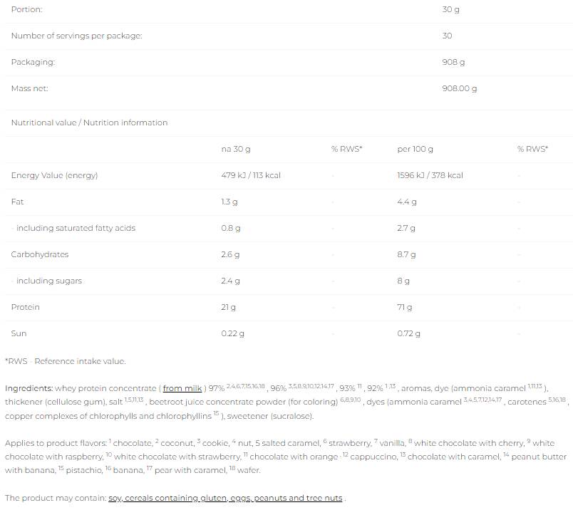 80 Whey Protein | WPC Instant - 908 gramm
