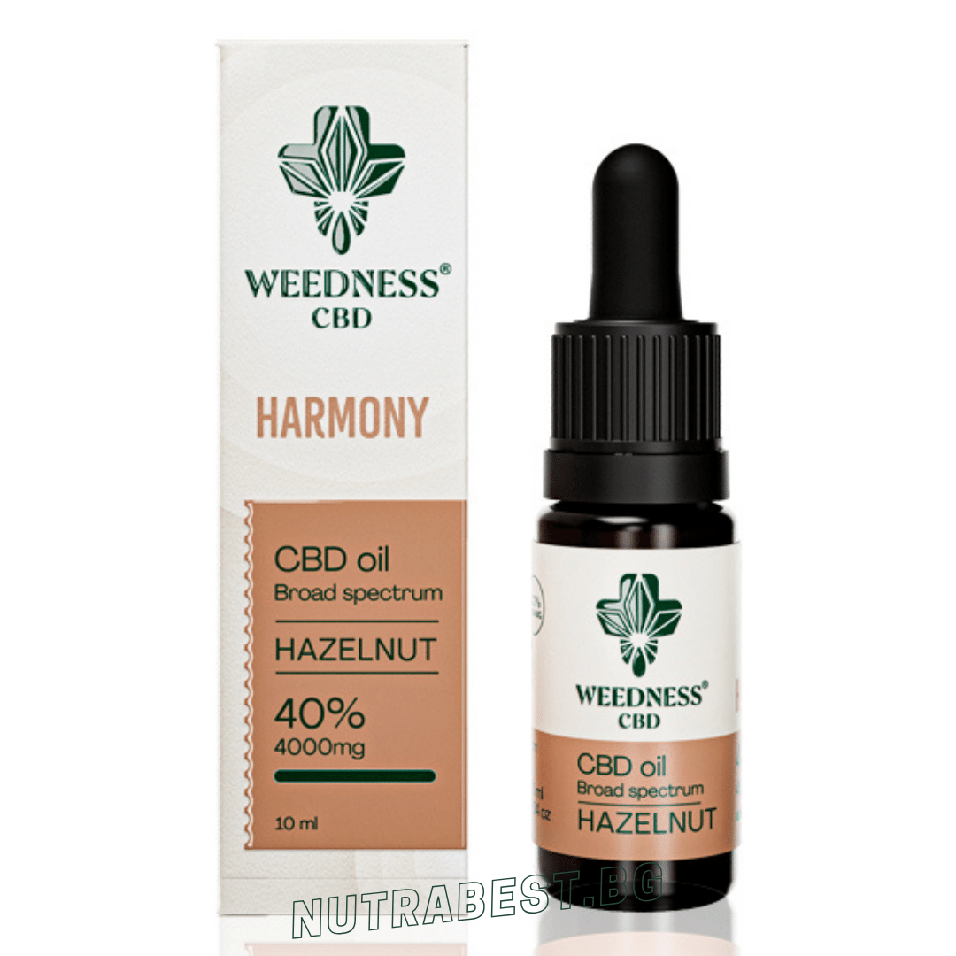 Harmony CBD масло 40% 4000 мг/ Лешник (10ml) Weedness CBD - Nutra Best Europe