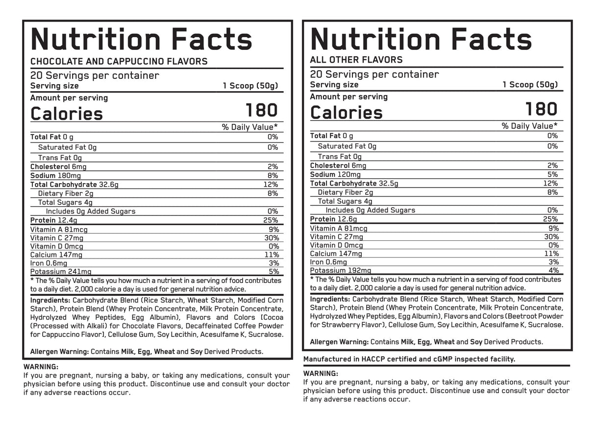 Mass Build Gainer / Bag - 1.00 KG - Nutra Best Europe