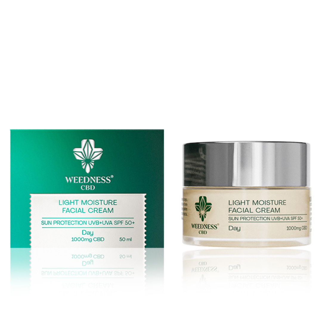 Дневен крем за лице със слънцезащитен фактор SPF50 и 1000 mg CBD - Nutra Best Europe