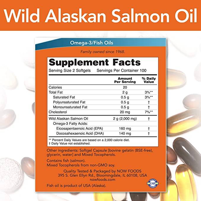 Wild Alaskan Salmon Oil - 200 Softgels - Nutra Best Europe