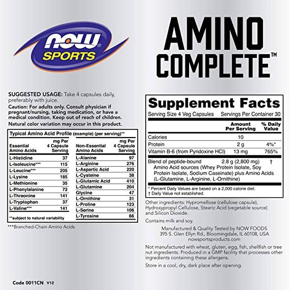 Amino Complete 850 mg - 360 capsules - Nutra Best Europe