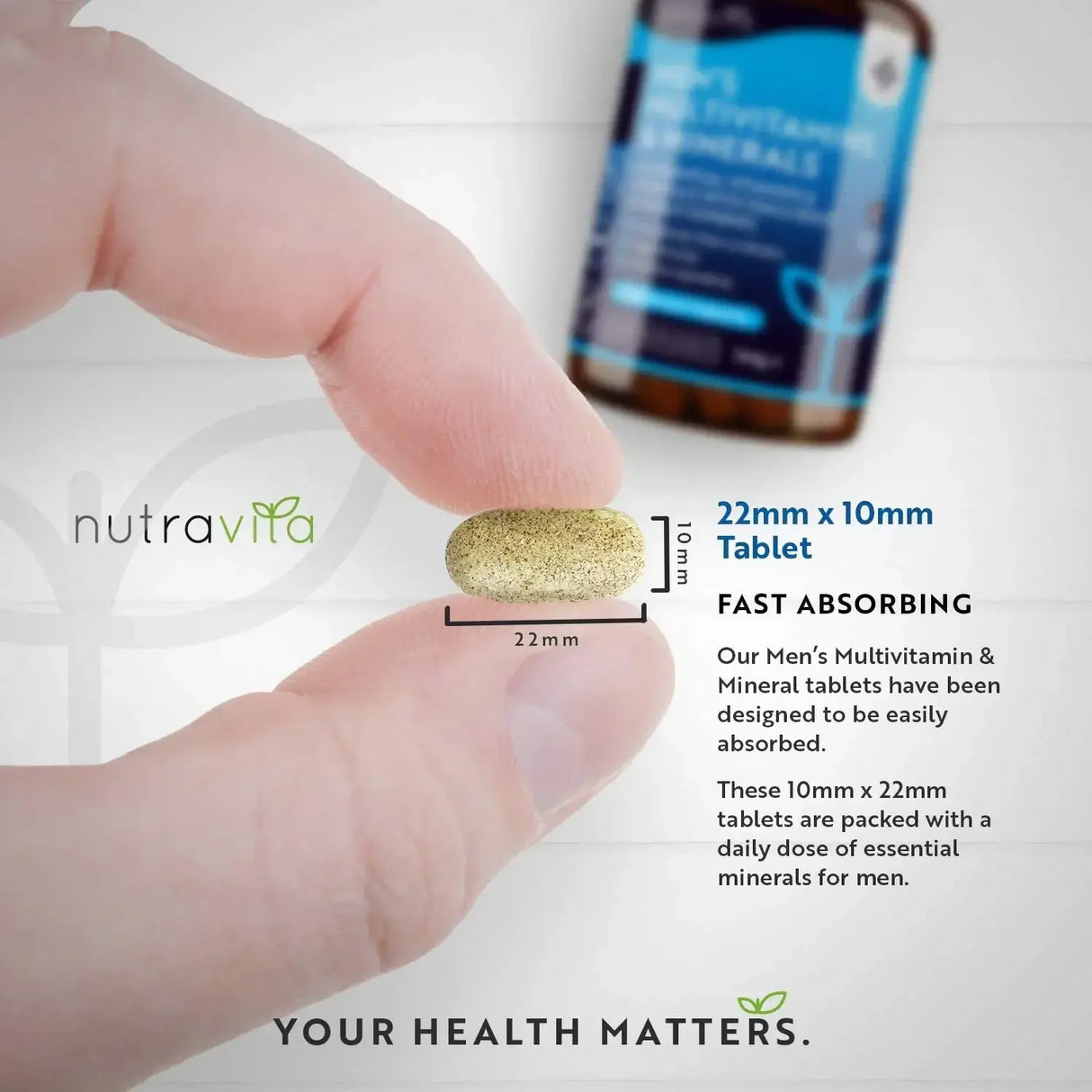 Men's Multivitamins and Minerals 180 Vegan Tablets - Nutra Best Europe