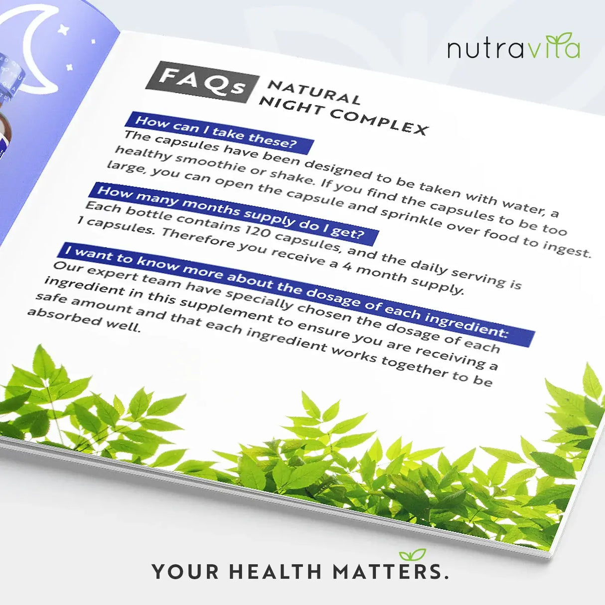 Natural Night Sleep Complex 120 Vcaps. Nutravita - Nutra Best Europe