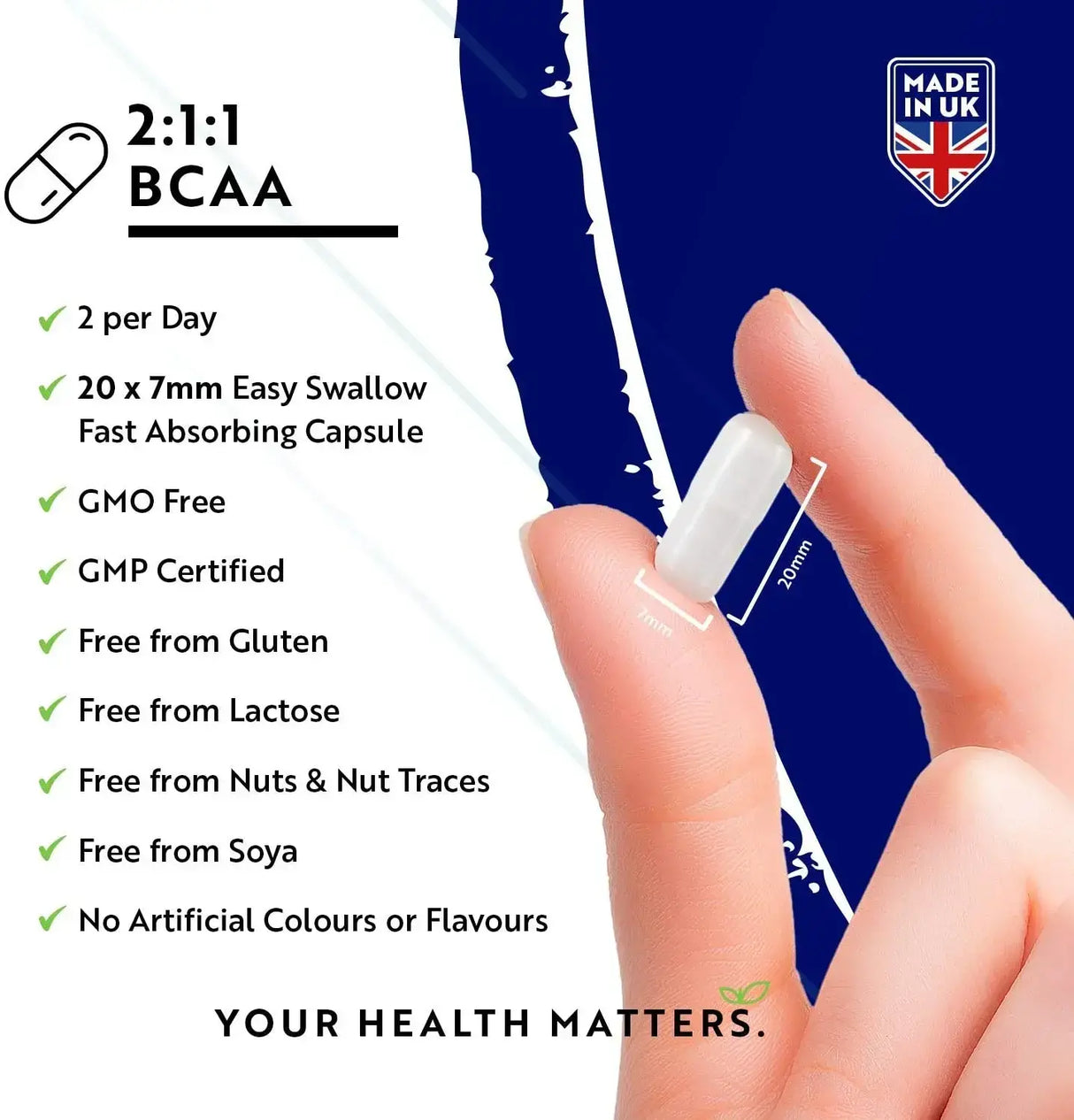 BCAA (2:1:1) with Vitamins B6 & B12 - 180 Vcaps. Nutravita - Nutra Best Europe