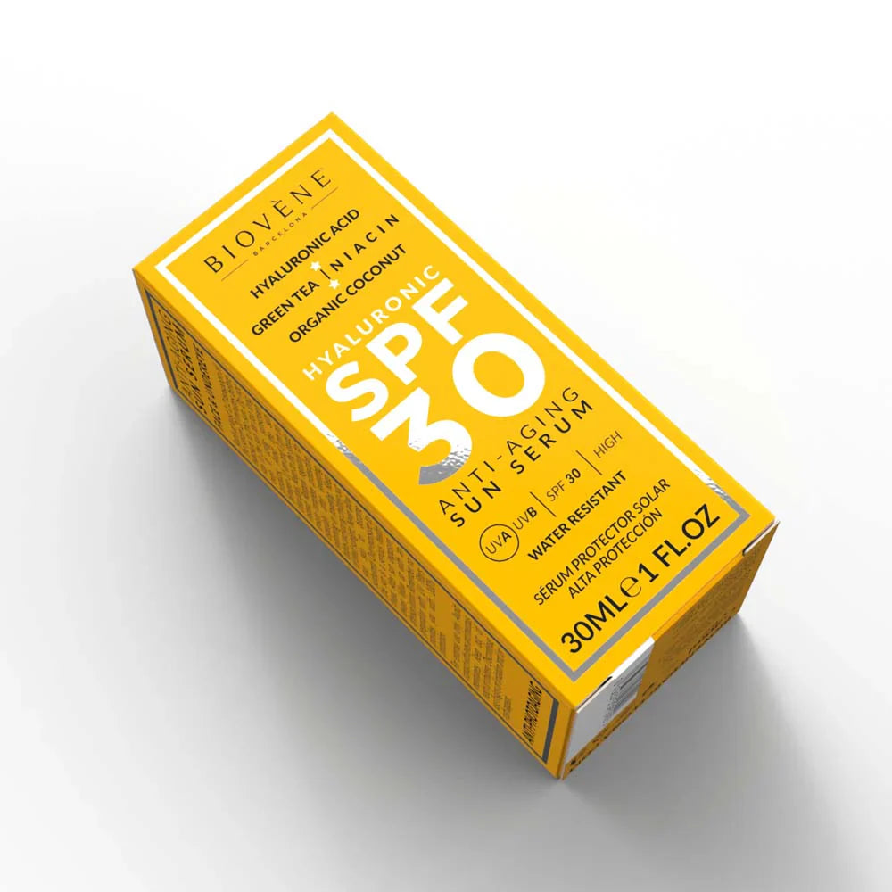 Anti-aging facial sunscreen SPF 30 with hyaluronic acid - 30 ml - Nutra Best Europe