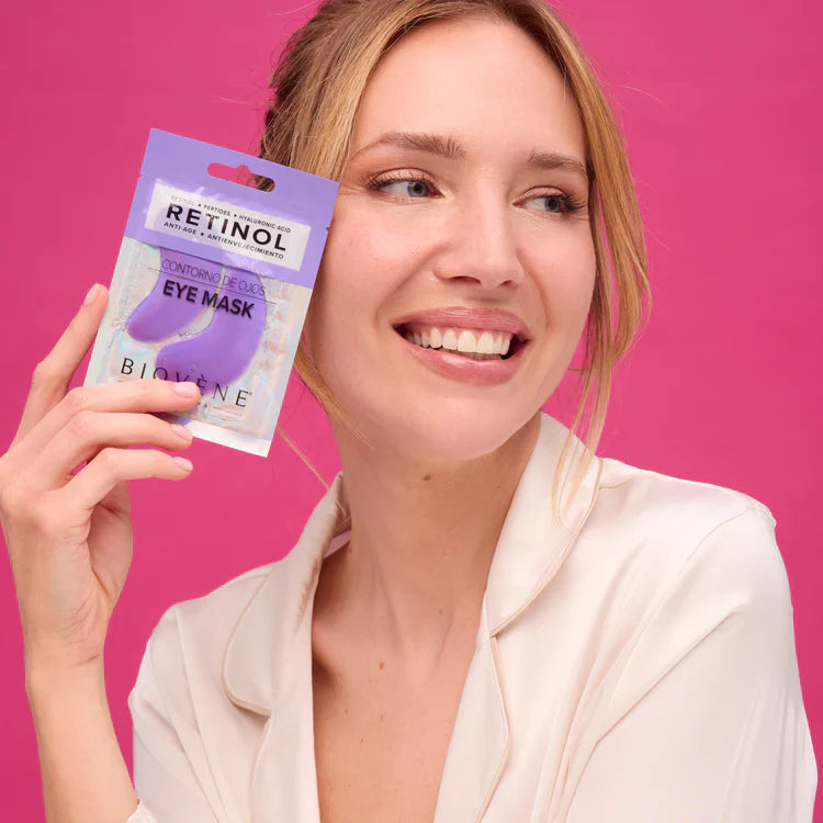 Retinol eye mask with peptides and hyaluronic acid for rejuvenation 1 pair - Nutra Best Europe