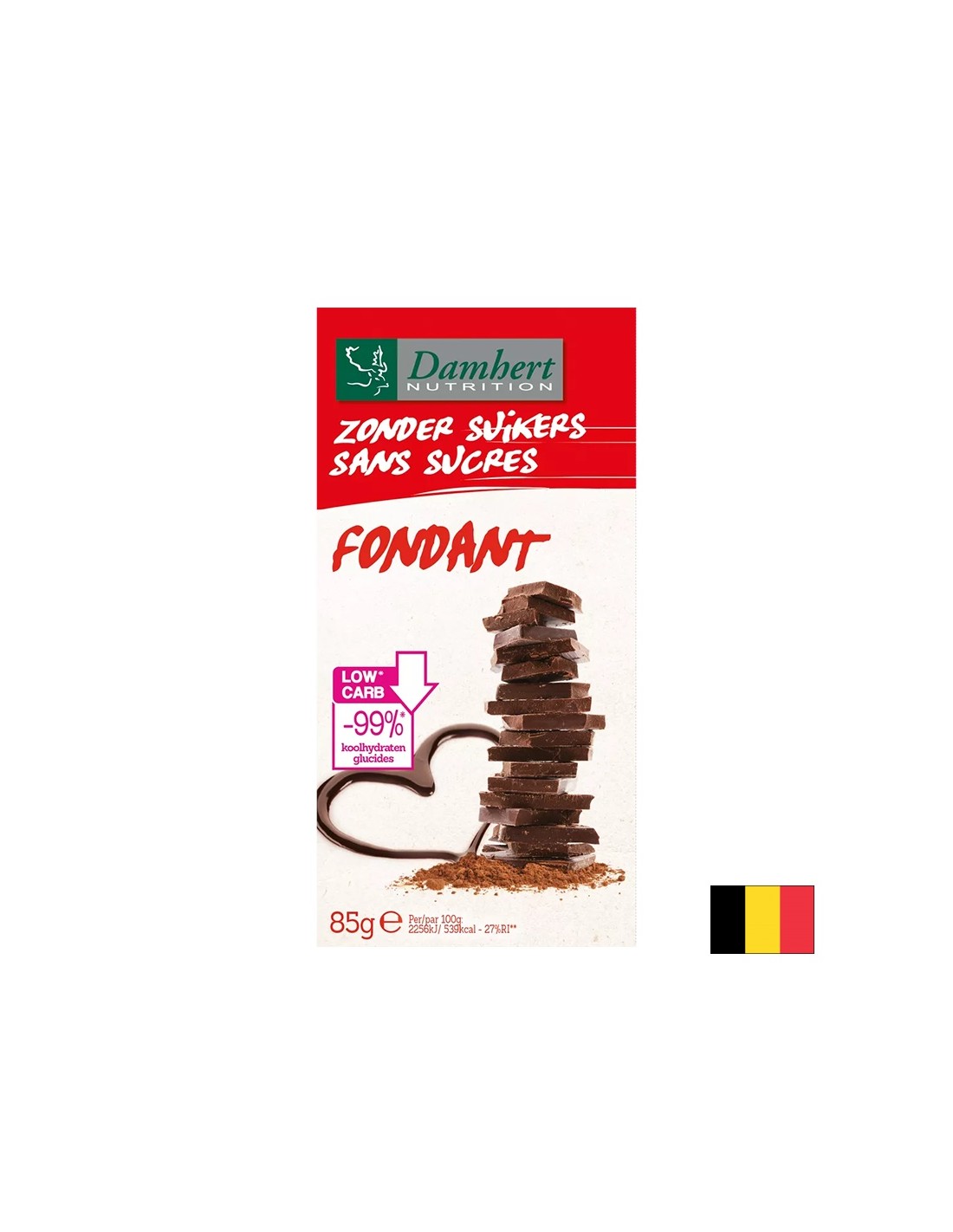 Étcsokoládé (cukormentes), alacsony szénhidráttartalmú, 85 g