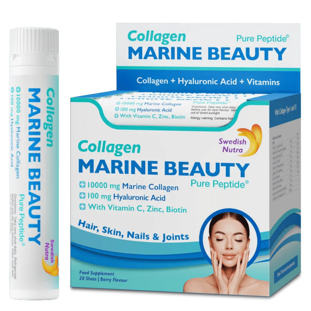 Fish Collagen Marine Beauty 10000 mg with hyaluronic acid 100 mg /20 x 25 ml/ - Nutra Best Europe