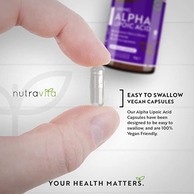 Alpha Lipoic Acid 650mg /120 capsules, 120 doses/ Nutravita - Nutra Best Europe