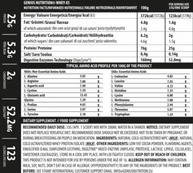 Whey-X5 - 900 grams - Nutra Best Europe