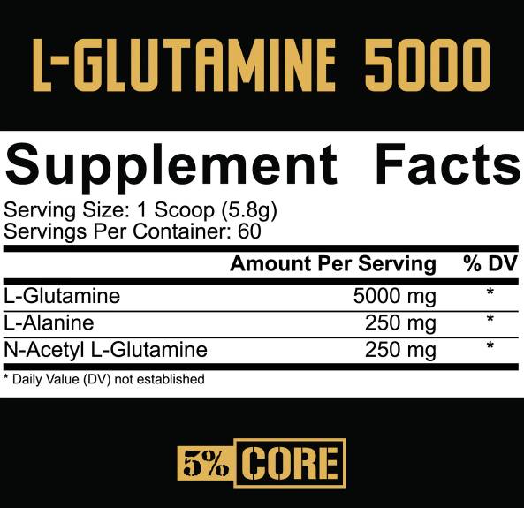 L-Glutamine 5000 | Core Series - 348 grams - Nutra Best Europe