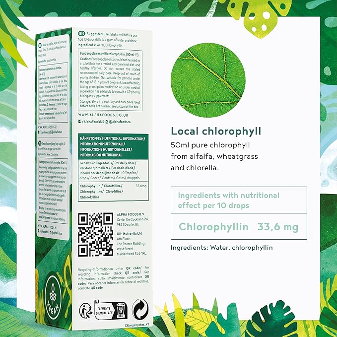 Chlorophyll Alpha Foods Germany - (50 ml/100 doses) - Nutra Best Europe