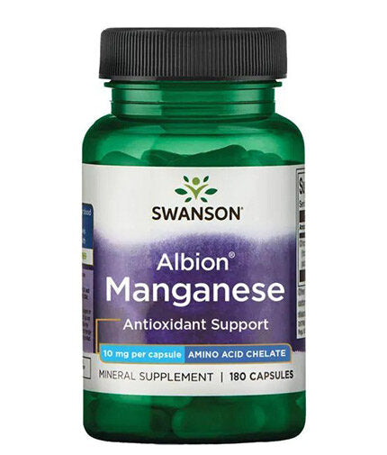 Albion Chelated Manganese 10 mg - 180 capsules - Nutra Best Europe