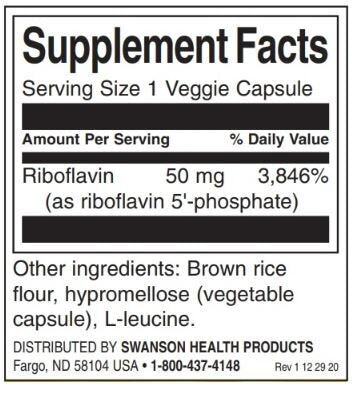 R-5-P Riboflavin-5-Phosphate 50 mg - 60 capsules - Nutra Best Europe