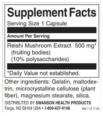 Reishi Mushroom Extract 500 mg | Standardized - 90 capsules - Nutra Best Europe