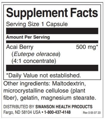 Acai Berry 500 mg - 120 capsules - Nutra Best Europe