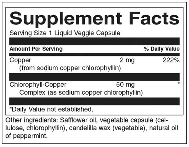 Chlorophyll 104 mg - 90 capsules - Nutra Best Europe