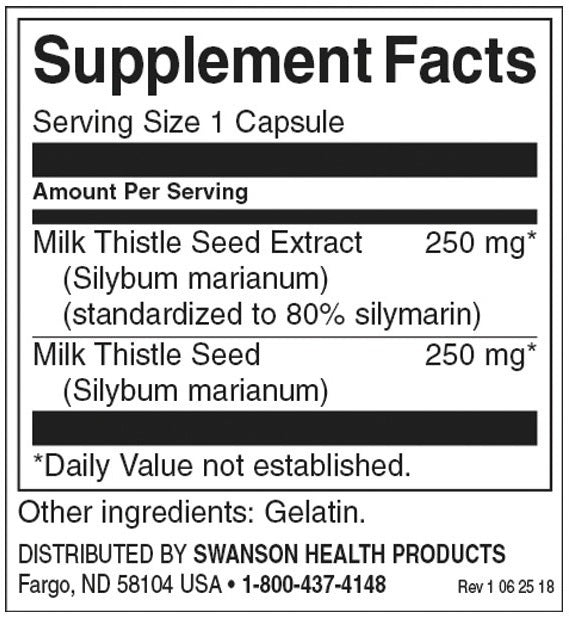 Milk Thistle 250 mg - 120 capsules - Nutra Best Europe