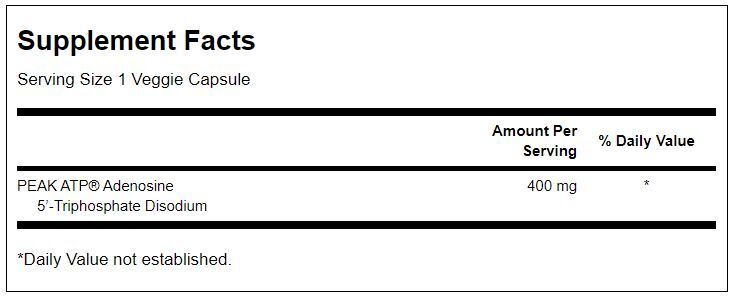 Maximum Strength Peak ATP 400 mg - 30 capsules - Nutra Best Europe
