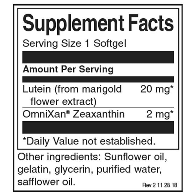 Synergistic Eye Health Lutein & Zeaxanthin 22 mg - 60 Gel capsules - Nutra Best Europe