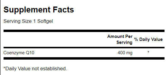 CoQ10 400 mg - 30 Gel capsules - Nutra Best Europe