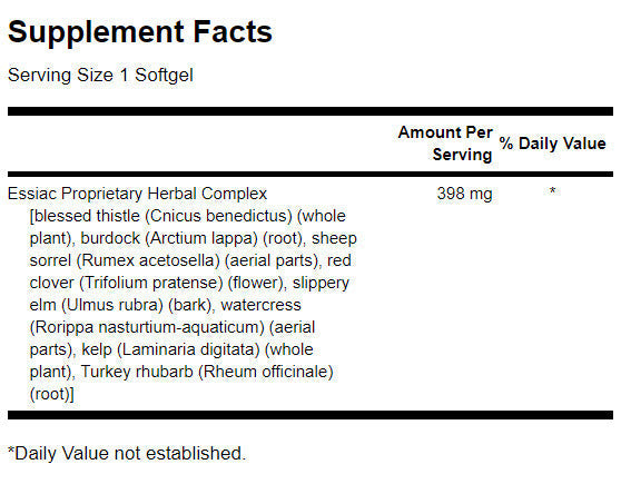 Essiac Eight Herb Complex 398 mg - 120 Gel capsules - Nutra Best Europe