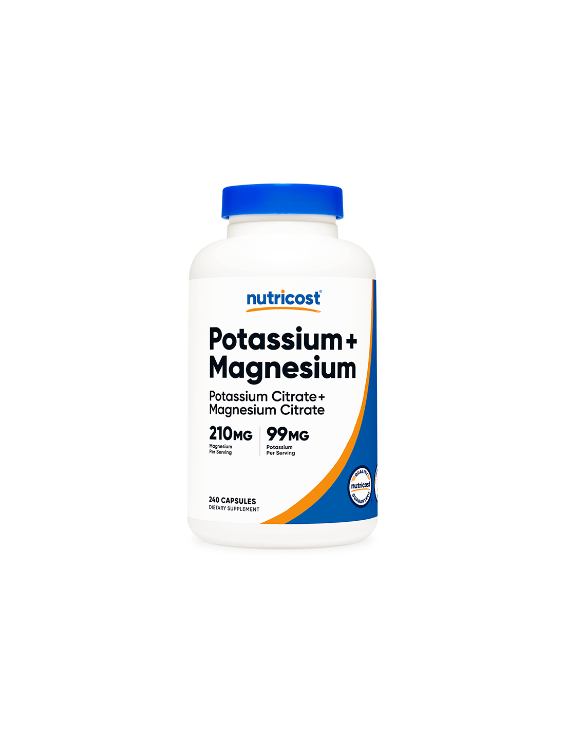 Ideg- és izomműködés - Kálium + Magnézium, 99 mg/210 mg, 240 kapszula <tc>Nutricost</tc>