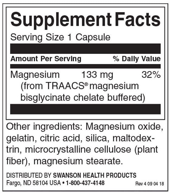 Albion® Chelated Magnesium Glycinate 133 mg - 90 capsules - Nutra Best Europe