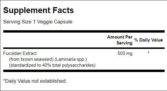 100% Pure Maximum-Strength Fucoidan Extract - 60 capsules - Nutra Best Europe