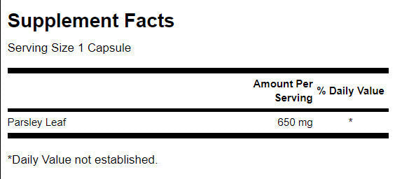 Parsley 650 mg - 90 capsules - Nutra Best Europe