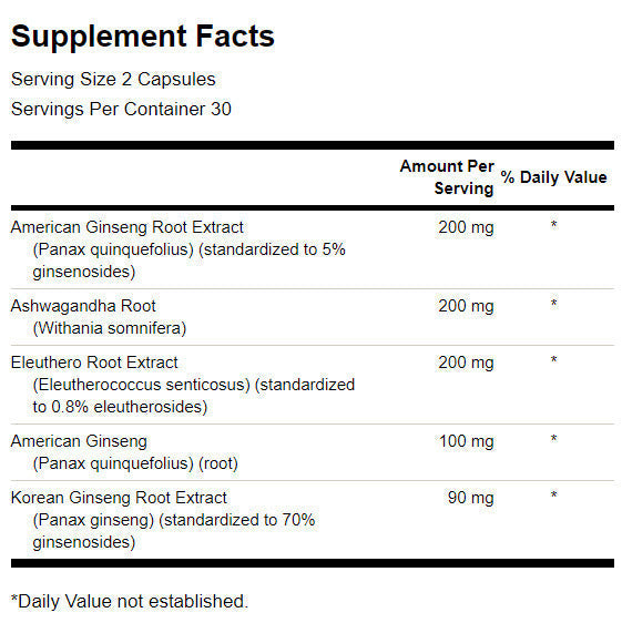 Dual Ginseng Plus 395 mg - 60 capsules - Nutra Best Europe