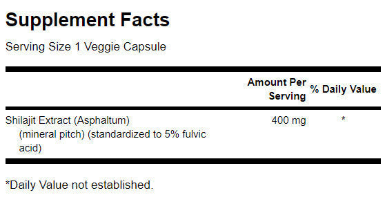 Shilajit Extract 400 mg - 60 capsules - Nutra Best Europe