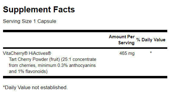 Tart Cherry 465 mg - 60 capsules - Nutra Best Europe