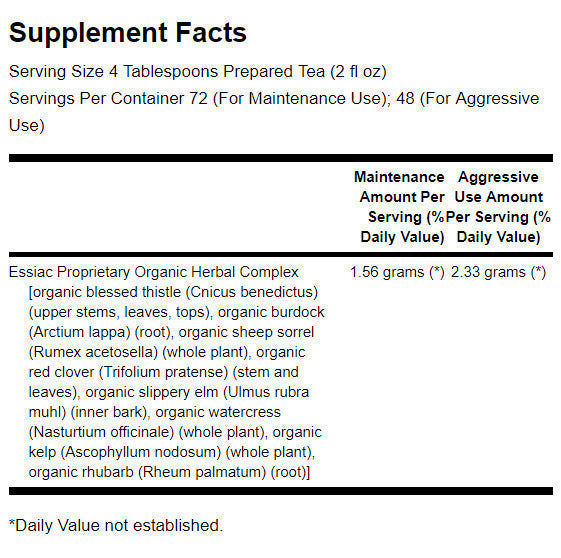 Organic Essiac Tea - 113 grams - Nutra Best Europe
