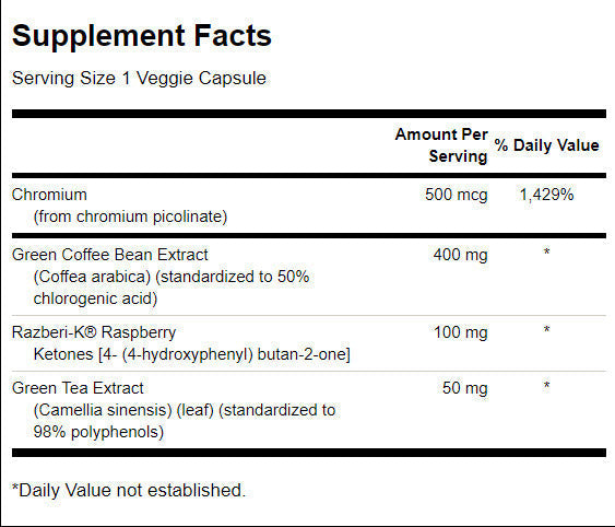 Green Coffee Complex 550.5 mg - 60 capsules - Nutra Best Europe