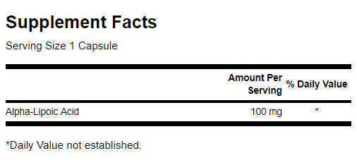 Alpha Lipoic Acid 100 mg - 120 capsules - Nutra Best Europe