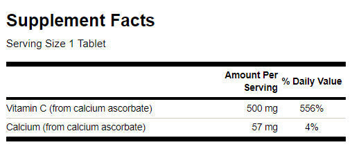 Buffered Vitamin C with Bioflavonoids 500 mg - 250 Tablets - Nutra Best Europe