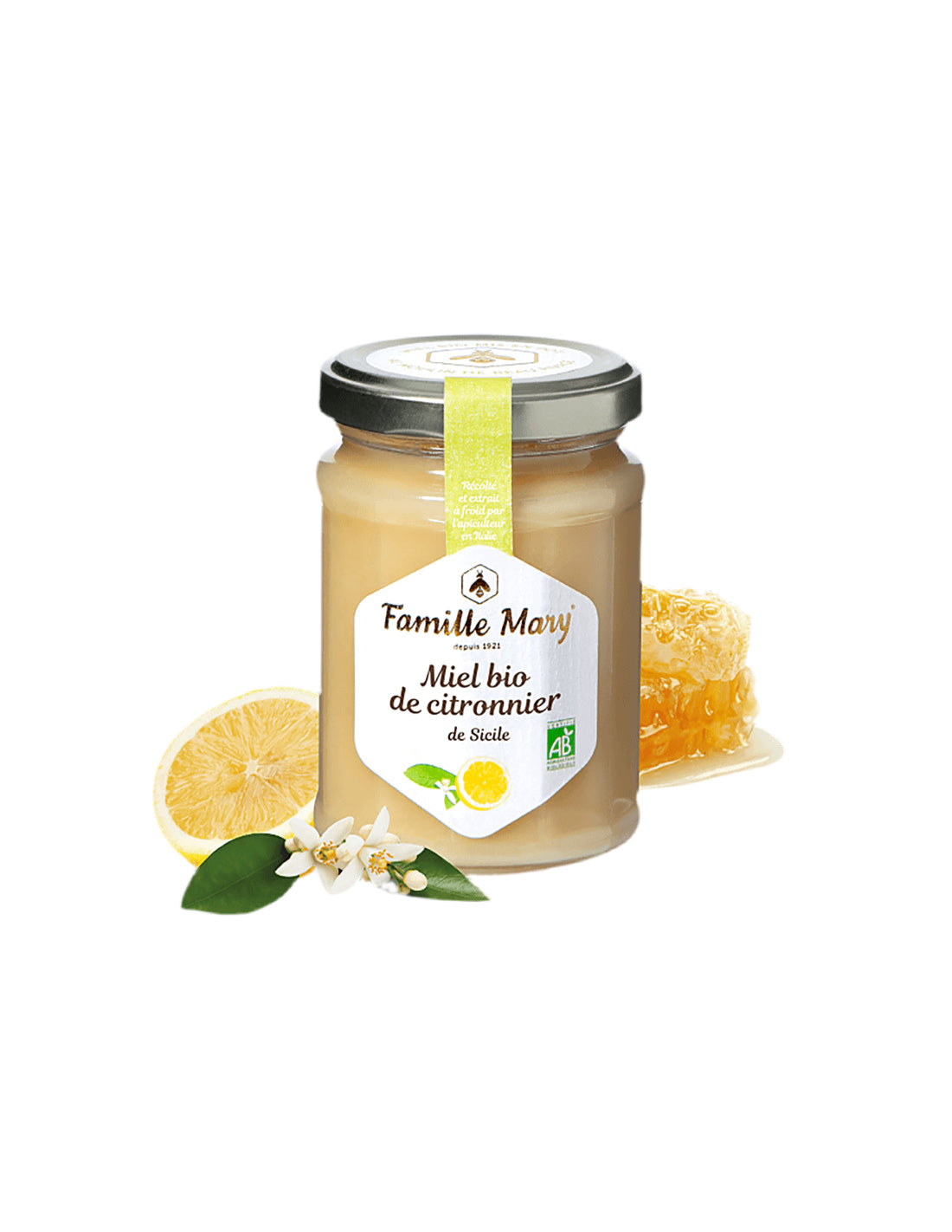 Organic lemon tree honey - Miel bio de citronnier de Sicile, 230 g - Nutra Best Europe