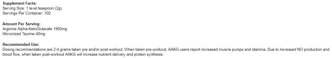 AAKG por 200 gramm