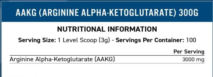 AAKG por 3000 mg - 300 gramm