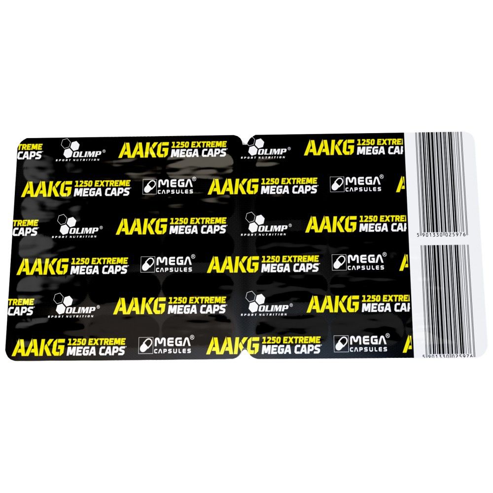 AAKG Extreme 1250 Mega Caps - 30 capsules - Nutra Best Europe