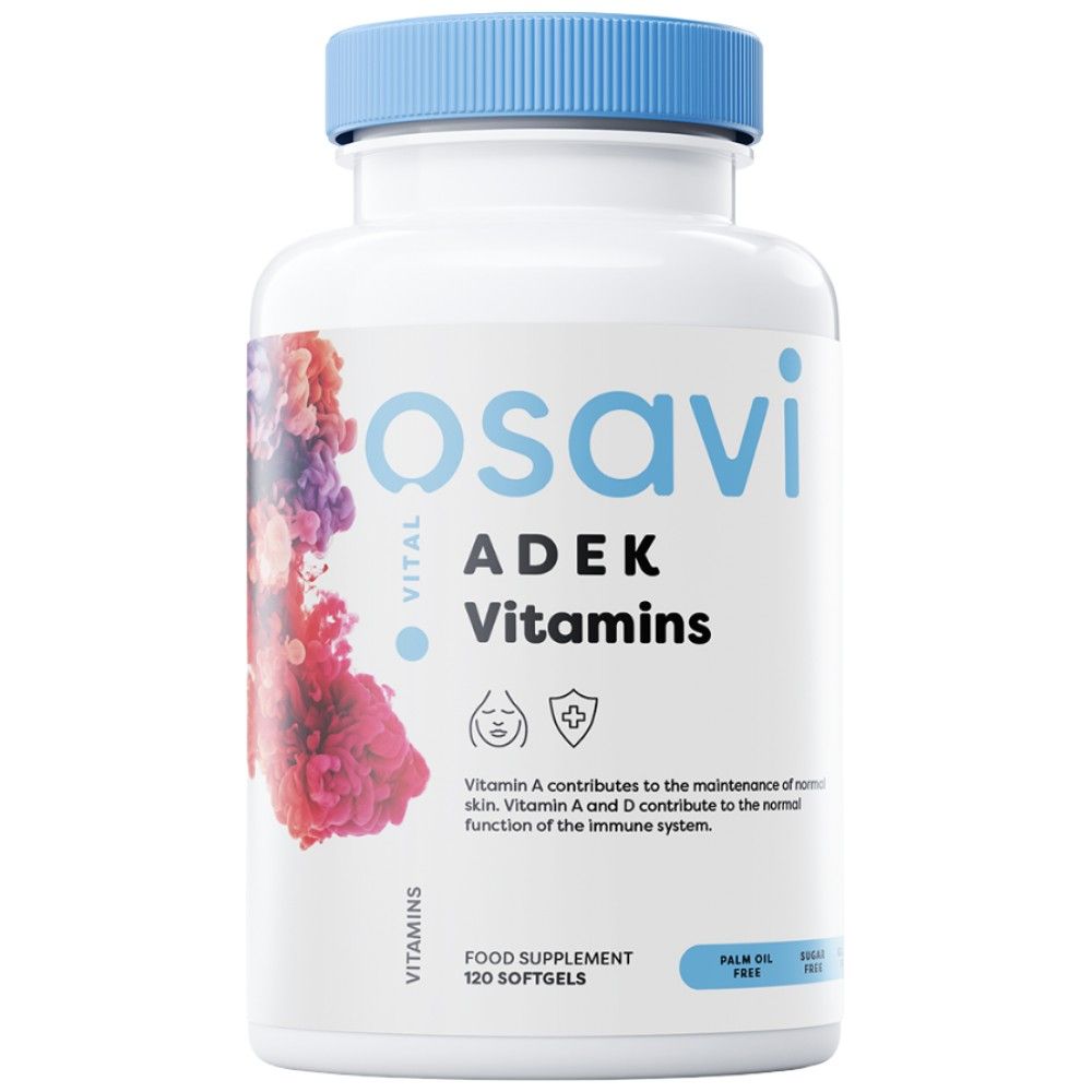ADEK vitaminok | A + D + E + K | Quali-D® - 120 gél kapszulával